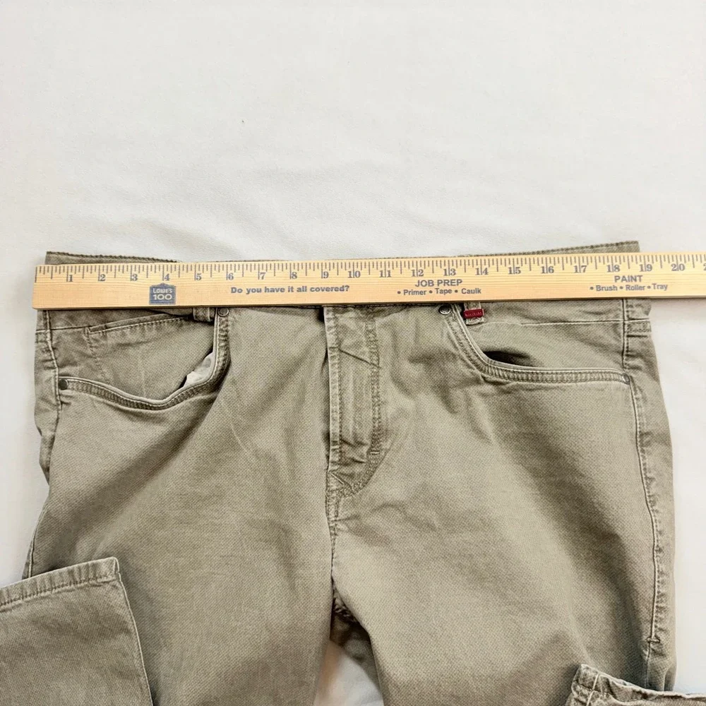 MAC Jeans Arne Pipe Mens 38x32 Slim Fit Pants Olive Taupe German Designed EUC‎